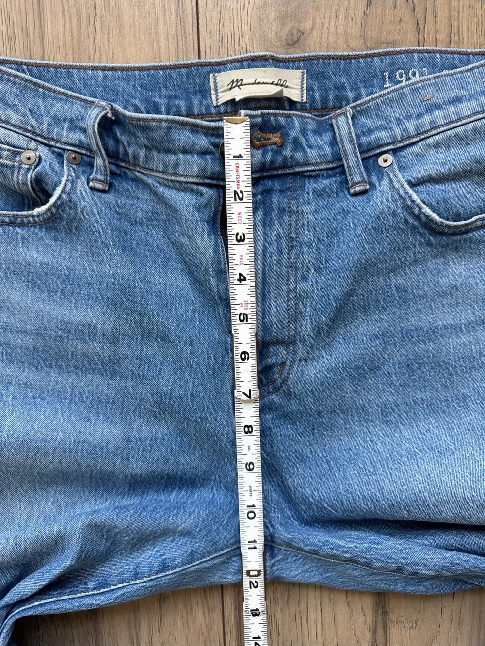 Madewell 1991 Straight Light Blue Jeans Men’s Size 33 Flat Front Denim Pockets